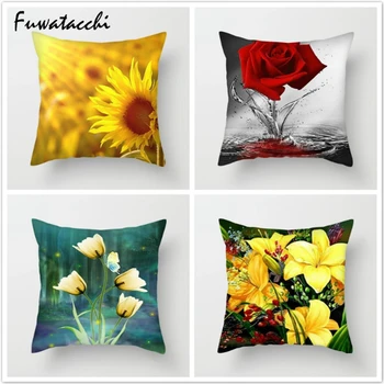 Fuwatacchi Sunflower Lotus Tulip Pillow Cover Multiple Floral Printed Cushion Cover Polyester Home Decorative Pillowcase 45x45cm
Fuwatacchi Sunflower Lotus Tulip Pillow Cover Multiple Floral Printed Cushion Cover Polyester Home Decorative Pillowcase 45x45cm