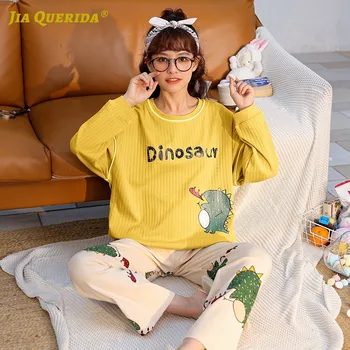 New Crew Neck Long Sleeve Long Pants Sleepwear Fashion Style Casual Style Pajamas Set Homesuit Homeclothes Pj Set Yellow Top
New Crew Neck Long Sleeve Long Pants Sleepwear Fashion Style Casual Style Pajamas Set Homesuit Homeclothes Pj Set Yellow Top