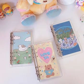 New Transparent PVC Cartoon Note Book Hand Account Girl Diary Book A6 Loose-leaf Book Planner School Office Supply 
New Transparent PVC Cartoon Note Book Hand Account Girl Diary Book A6 Loose-leaf Book Planner School Office Supply