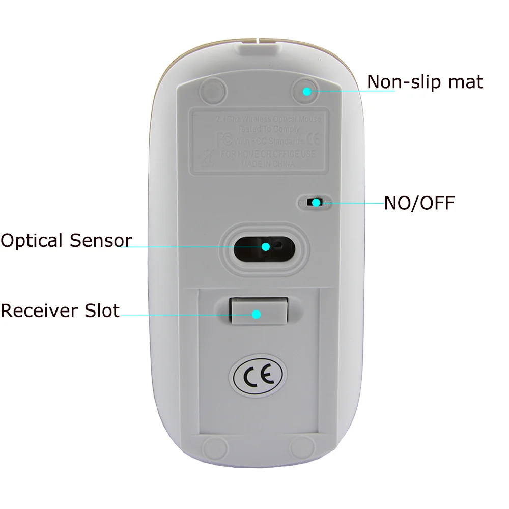Silent Wireless Rechargeable Mouse Wireless Mouse
