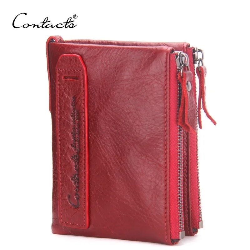 Women's Genuine Leather Wallet Female Short Coin Purse Bag Double Zipper & Hasp Design with Credit Card Holder
Women's Genuine Leather Wallet Female Short Coin Purse Bag Double Zipper & Hasp Design with Credit Card Holder