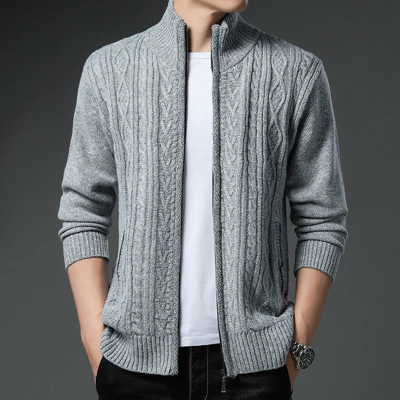 Men's Knitted Cardigan Cable Sweater Fleece Warm Sweaters Coat Solid Color Casual Jumper with Pocket Zip Up Jacket
Men's Knitted Cardigan Cable Sweater Fleece Warm Sweaters Coat Solid Color Casual Jumper with Pocket Zip Up Jacket
