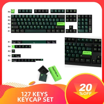 127 Keys PBT Keycap Wavez Cherry Profile Key caps For Cherry Switch Mechanical Gaming Keyboard Suitable For 60/87/104/108 Keys
127 Keys PBT Keycap Wavez Cherry Profile Key caps For Cherry Switch Mechanical Gaming Keyboard Suitable For 60/87/104/108 Keys