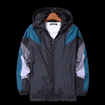 Autumn Thin Section Men Jacket Plus Fat plus Size Outdoor Spell Anti-receiving Windbreaker Lian Cap Outerwear Sports Coat
Autumn Thin Section Men Jacket Plus Fat plus Size Outdoor Spell Anti-receiving Windbreaker Lian Cap Outerwear Sports Coat