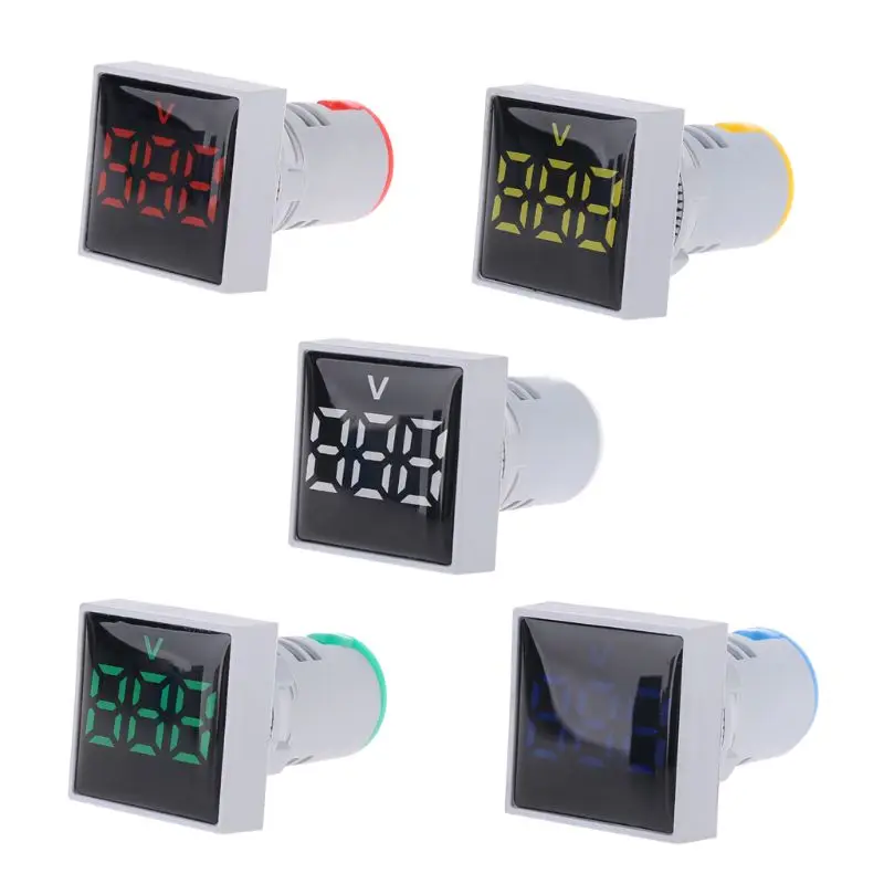 Digital Square Voltmeter AC 20-500V Volt Panel Meter Voltage Indicator LED Light 22mm Q84E
Digital Square Voltmeter AC 20-500V Volt Panel Meter Voltage Indicator LED Light 22mm Q84E