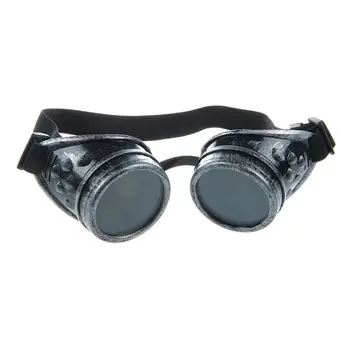 Cyber Goggles Steampunk Welding Goth Cosplay Vintage Goggles Rustic-Ancient Silver & Black
Cyber Goggles Steampunk Welding Goth Cosplay Vintage Goggles Rustic-Ancient Silver & Black