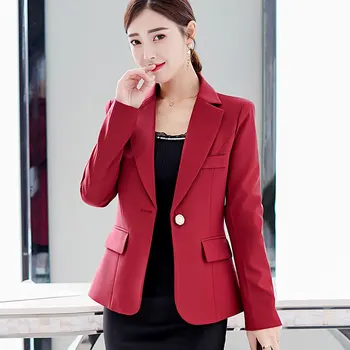 Autumn Women Blazer Jacket 2020 Solid Single Button Short Office Slim Fit Burgundy Jackets Spring Female Suit Blazers Feminino
Autumn Women Blazer Jacket 2020 Solid Single Button Short Office Slim Fit Burgundy Jackets Spring Female Suit Blazers Feminino