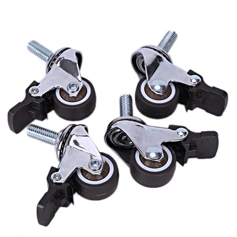 4Pcs Mini Small Casters 1 Inch M8X15Mm Tpe Silent Wheels With Brake Universal Casters Wheel For Furniture Bookcase Drawer
4Pcs Mini Small Casters 1 Inch M8X15Mm Tpe Silent Wheels With Brake Universal Casters Wheel For Furniture Bookcase Drawer