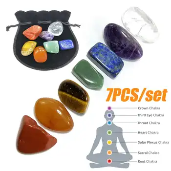 Seven Chakra Stone 7 Colors Set Yoga Chakra Irregular Reiki Healing Crystals Stone Polished Individual Stones with bag
Seven Chakra Stone 7 Colors Set Yoga Chakra Irregular Reiki Healing Crystals Stone Polished Individual Stones with bag