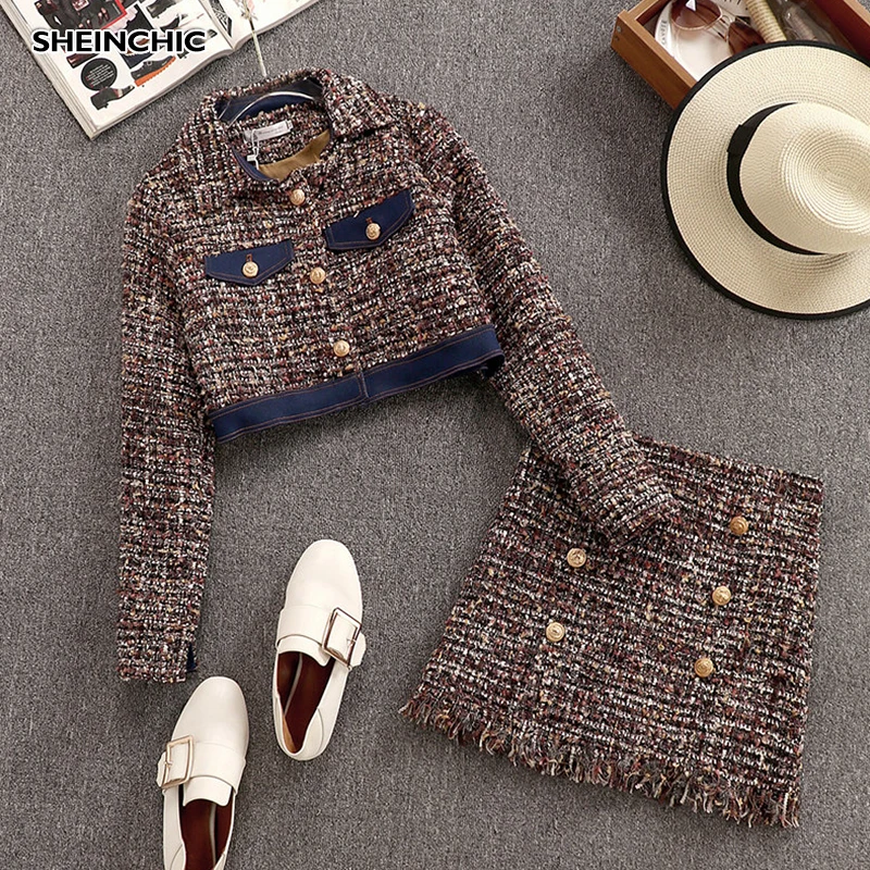 High Quality 2019 Autumn Women 2 Piece Set Elegant Single Breasted Long Sleeve Vintage Female Two Piece Set Casual Ladies Office
High Quality 2019 Autumn Women 2 Piece Set Elegant Single Breasted Long Sleeve Vintage Female Two Piece Set Casual Ladies Office