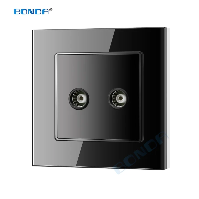 Dual TV antenna,Wall socket, weak current socket, coaxial wall-mounted output panel socket, crystal tempered glass 86 * 86mm
Dual TV antenna,Wall socket, weak current socket, coaxial wall-mounted output panel socket, crystal tempered glass 86 * 86mm