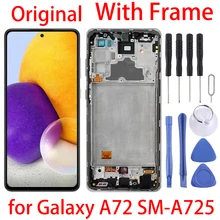 Ensemble écran tactile LCD avec châssis, pour Samsung Galaxy A72 SM-A725 (Version 4G), Original=