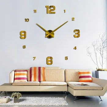 Large Gold 3d Digital Wall Clock Face Luxury Kitchen Modern Design Wall Watch Living Room Reloj De Pared Home Decor KK60WC
Large Gold 3d Digital Wall Clock Face Luxury Kitchen Modern Design Wall Watch Living Room Reloj De Pared Home Decor KK60WC