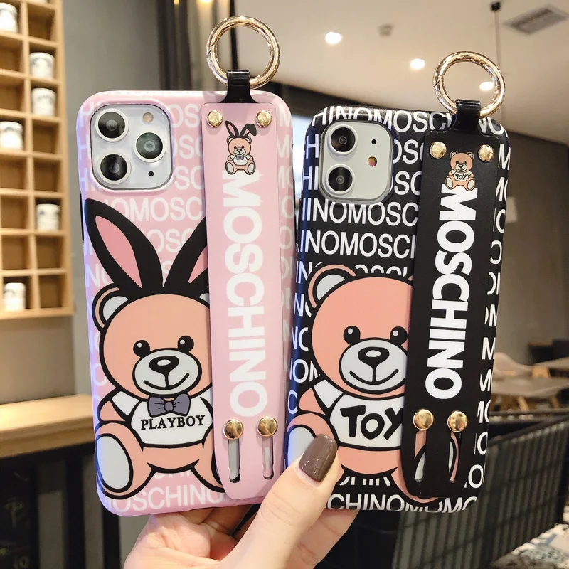 Soft TPU Anime bear pattern Wrist Strap Cases For iPhone 11 Pro Max 7 8 Plus X XR Xs SE 2020 Phone Holder Cover Back Coque
Soft TPU Anime bear pattern Wrist Strap Cases For iPhone 11 Pro Max 7 8 Plus X XR Xs SE 2020 Phone Holder Cover Back Coque