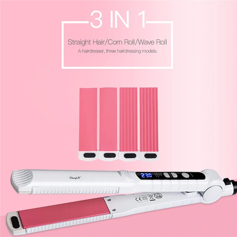3 In 1 LCD Digital Temperature Control Corrugated Curling Iron Wave Corrugation Straightening Flat Iron Corn Plate Hair Crimper
3 In 1 LCD Digital Temperature Control Corrugated Curling Iron Wave Corrugation Straightening Flat Iron Corn Plate Hair Crimper