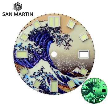 San Martin Kanagawa Surfing Dial 28.5mm 3D Printing Full Luminous Date Window Suitable For NH35/36 4R/6R/7S Movement
San Martin Kanagawa Surfing Dial 28.5mm 3D Printing Full Luminous Date Window Suitable For NH35/36 4R/6R/7S Movement