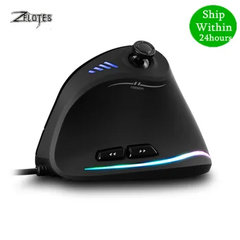 ZELOTES C-18 Vertical Wired USB 10000 DPI A Optical Gaming Mouse 12 Programmable Buttons Computer Game Mice5Adjustable DPI
ZELOTES C-18 Vertical Wired USB 10000 DPI A Optical Gaming Mouse 12 Programmable Buttons Computer Game Mice5Adjustable DPI