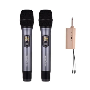Portable Wireless Dual Dynamic UHF Microphone System Handheld Mic + One Mini Receiver 50 Channels Electric Music Parts
Portable Wireless Dual Dynamic UHF Microphone System Handheld Mic + One Mini Receiver 50 Channels Electric Music Parts