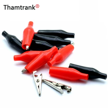 100pcs/lot 28MM Metal Alligator Clip Crocodile Electrical Clamp for Testing Probe Meter Black and Red with Plastic Boot
100pcs/lot 28MM Metal Alligator Clip Crocodile Electrical Clamp for Testing Probe Meter Black and Red with Plastic Boot