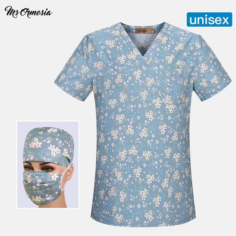 High quality dental care uniform beauty salon tops neutral work uniform laboratory printed cotton comfortable breathable jacket
High quality dental care uniform beauty salon tops neutral work uniform laboratory printed cotton comfortable breathable jacket