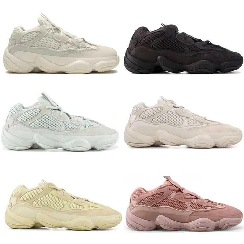 

Desert Rat 500 Soft Vision Stone Kanye West Sneakers Running Shoes Bone White Utility Black Salt 3M Men Women Trainer