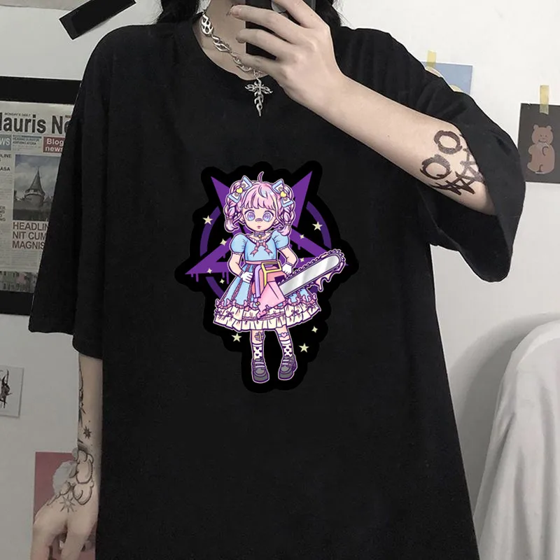 Cute But Psycho Japanese Anime Girl I Pastel Goth Print T Shirt Women Harajuku Oversized T-shirt Female Gothic Short Sleeve
Cute But Psycho Japanese Anime Girl I Pastel Goth Print T Shirt Women Harajuku Oversized T-shirt Female Gothic Short Sleeve