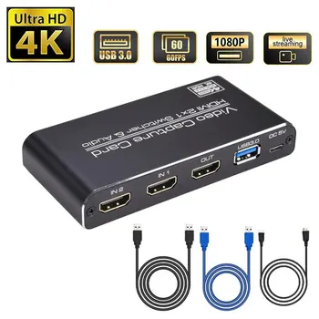 HDMI Video Capture Card USB 3.0 2X1 Loop HDMI 4K & MIC+Audio Capture HD 1080P Board Game Record Live Streaming Local Loop Out
HDMI Video Capture Card USB 3.0 2X1 Loop HDMI 4K & MIC+Audio Capture HD 1080P Board Game Record Live Streaming Local Loop Out