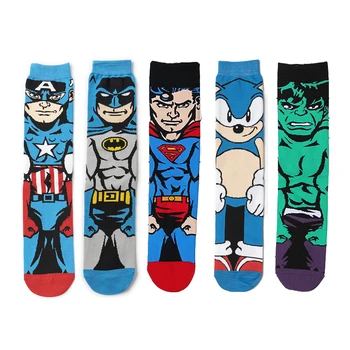 COCOCAT New Captain America Superman Socks Men Women Novelty Cotton Anime Cartoon Sonic the Hedgehog Funny Sokken Wholesale
COCOCAT New Captain America Superman Socks Men Women Novelty Cotton Anime Cartoon Sonic the Hedgehog Funny Sokken Wholesale