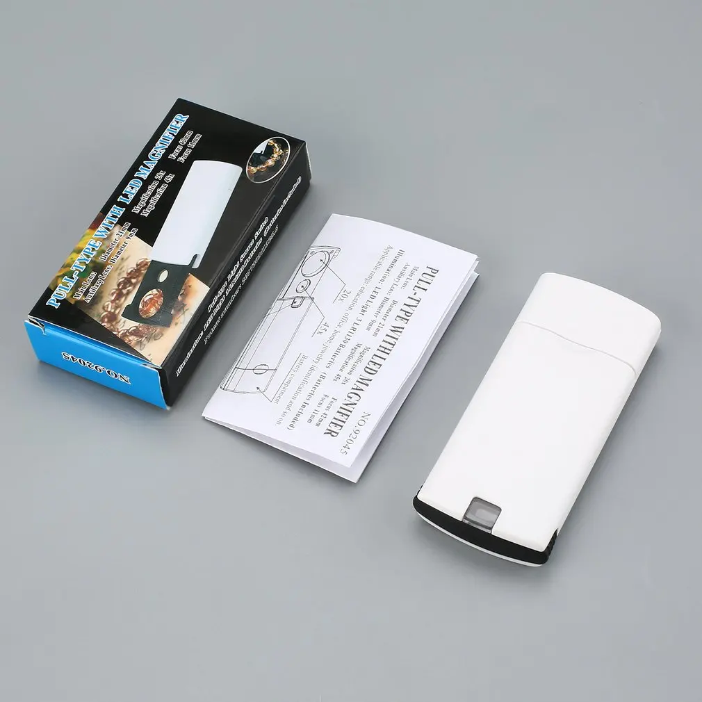 20x 45x Dual Lens Portable handheld Mini LED Magnifier Glass Lens Pocket Microscope Reading Jewelry Loupe Magnifier For Jewelry
20x 45x Dual Lens Portable handheld Mini LED Magnifier Glass Lens Pocket Microscope Reading Jewelry Loupe Magnifier For Jewelry