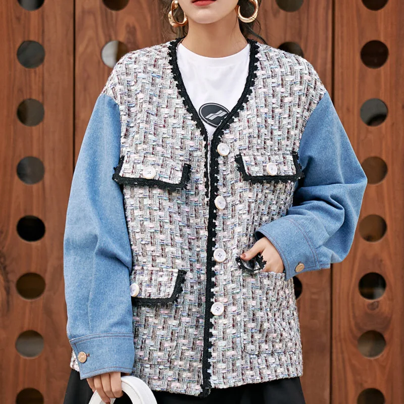 XUXI 2020 Women New Spring Autumn Short Coat Material Stitching Loose Leisure Was Top Coat Coat Coat Coat Coat FZ1190
XUXI 2020 Women New Spring Autumn Short Coat Material Stitching Loose Leisure Was Top Coat Coat Coat Coat Coat FZ1190