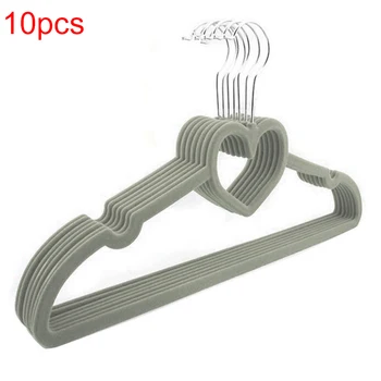 10 PCS/SET Space Saving Clothing Storage Plastic Heart-Shaped Portable Drying Rack Flocking Racks Clothes Hanger 
10 PCS/SET Space Saving Clothing Storage Plastic Heart-Shaped Portable Drying Rack Flocking Racks Clothes Hanger