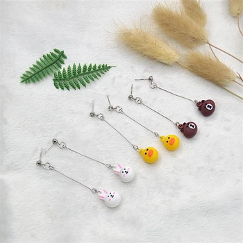 Brown Bear Sally Chicken Kenny Rabbit Korean Cartoon Anime Earrings Cute Long Small Fresh Earrings Earrings 2020 New Products Ti
Brown Bear Sally Chicken Kenny Rabbit Korean Cartoon Anime Earrings Cute Long Small Fresh Earrings Earrings 2020 New Products Ti