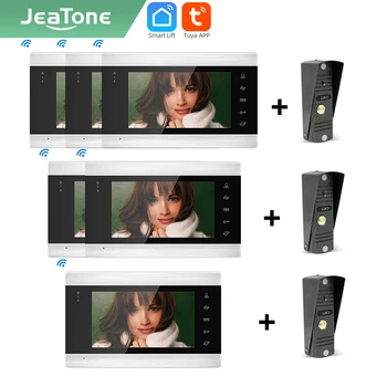 Jeatone Tuya smart 7 ‘’ wireless video intercoms for home indoor Monitor Motion Detection WIF Doorbell One TO More system unit
Jeatone Tuya smart 7 ‘’ wireless video intercoms for home indoor Monitor Motion Detection WIF Doorbell One TO More system unit