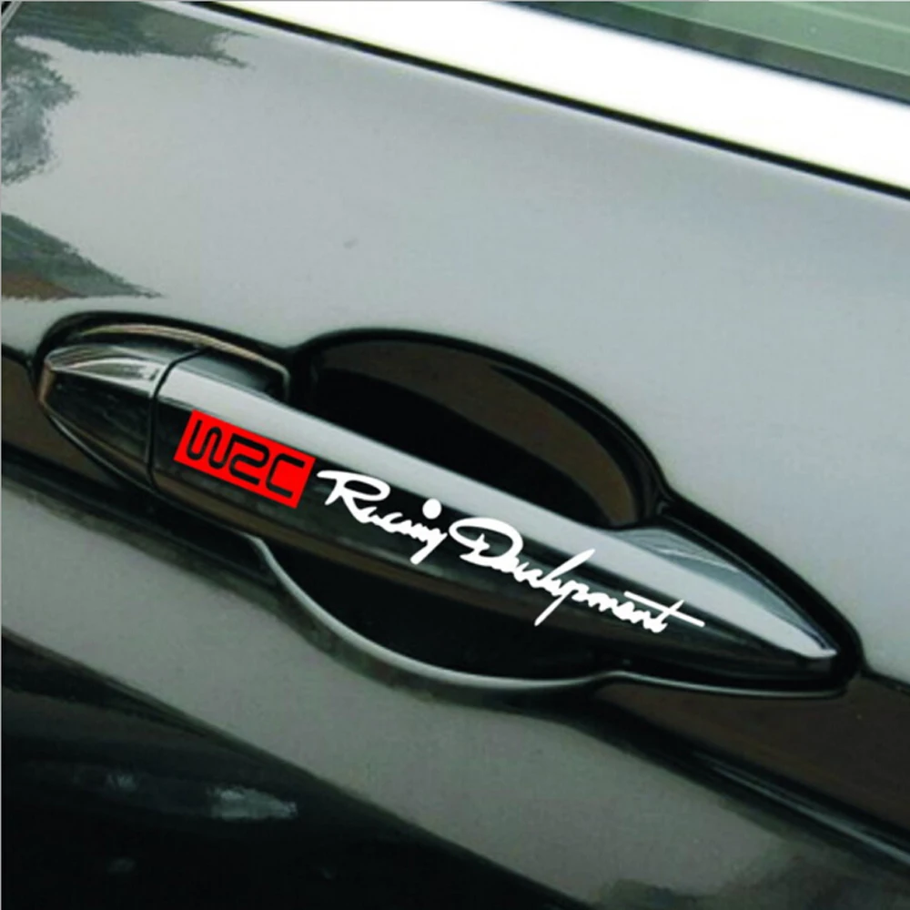 Universal WRC Logo Door Handle Reflective Stickers for mazda 3 kia ceed toyota corolla hyundai i30 cadillac hyundai accent 2008 
Universal WRC Logo Door Handle Reflective Stickers for mazda 3 kia ceed toyota corolla hyundai i30 cadillac hyundai accent 2008