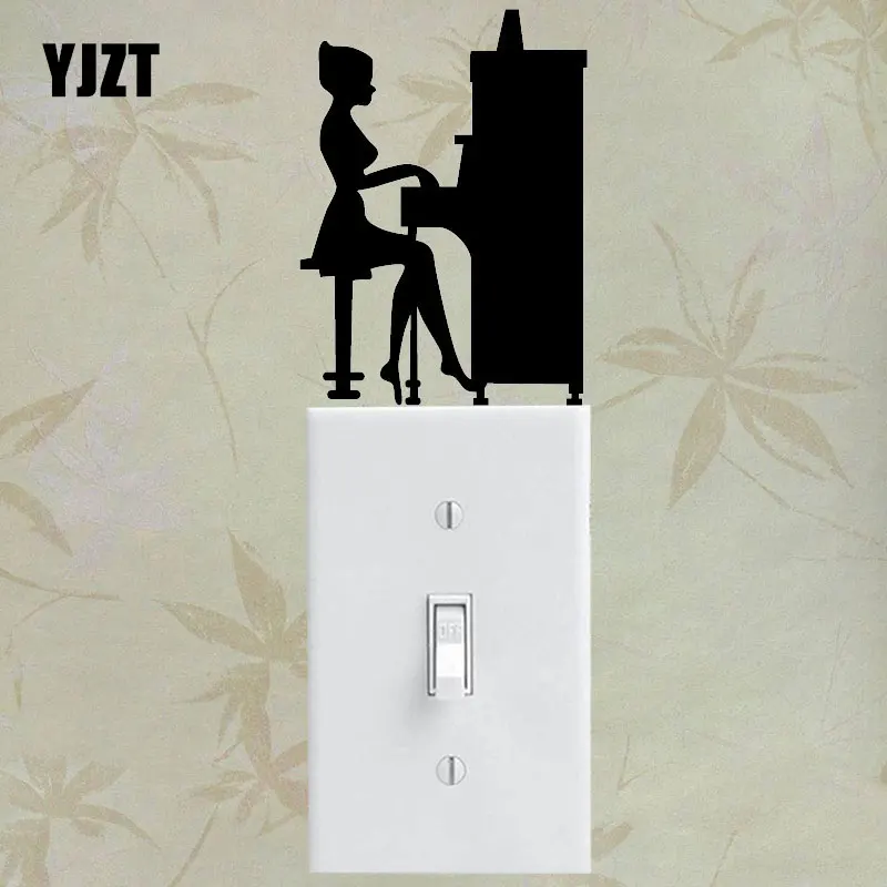 YJZT Girl Playing Piano Silhouette Light Switch Sticker Vinyl Wall Decal S18-0046
YJZT Girl Playing Piano Silhouette Light Switch Sticker Vinyl Wall Decal S18-0046