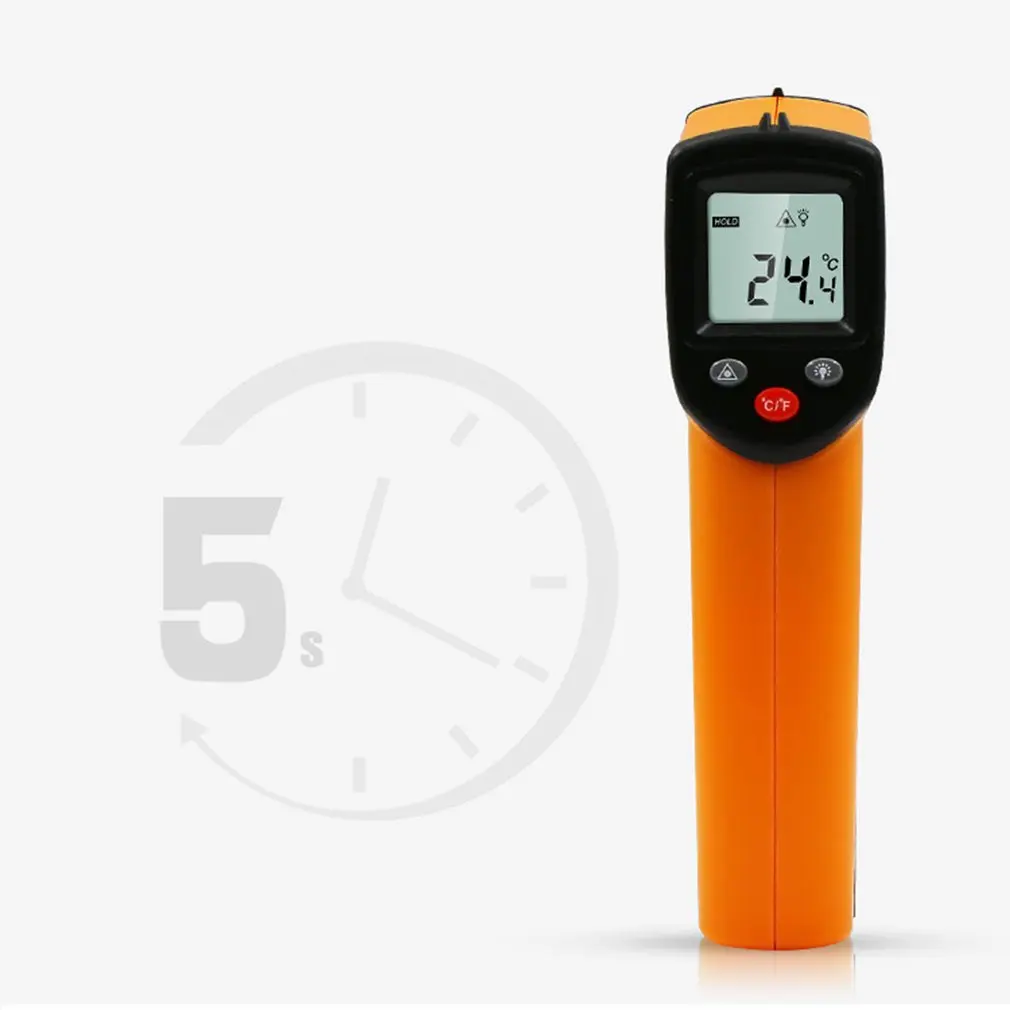 Gm320 Infrared Thermometer Digital Display Electronic Thermometer Handheld High Precision Industrial Infrared Temperature Gun
Gm320 Infrared Thermometer Digital Display Electronic Thermometer Handheld High Precision Industrial Infrared Temperature Gun