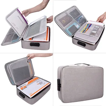 Waterproof And Fireproof Document Bag Multi-layer Document Storage Bag Multifunctional File Bag Important Documents Bag 
Waterproof And Fireproof Document Bag Multi-layer Document Storage Bag Multifunctional File Bag Important Documents Bag
