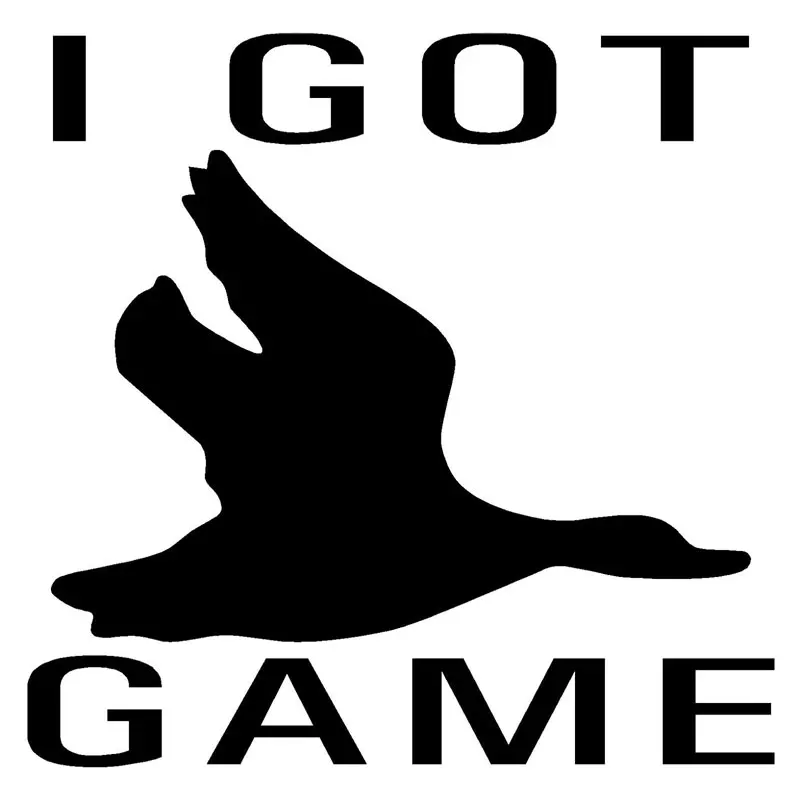 Funny I Got Game Applique Hunting Duck PVC Sticker Car Window Bumper Shaped Decoration Accessories ZWW-2327, 12.7cmx12.7cm
Funny I Got Game Applique Hunting Duck PVC Sticker Car Window Bumper Shaped Decoration Accessories ZWW-2327, 12.7cmx12.7cm