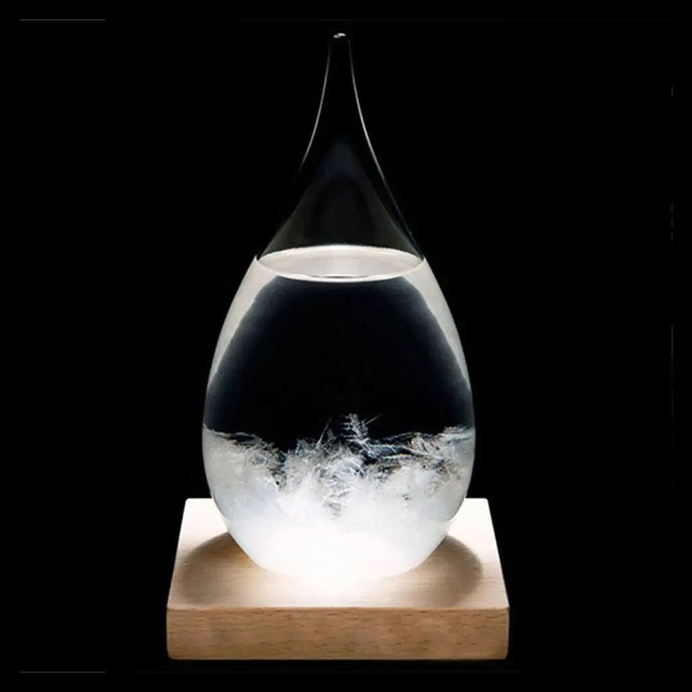 Desktop Droplet Storm Glass Bottle Weather Forecast Predictor Monitor Barometer With Wooden Base For Home Decor
Desktop Droplet Storm Glass Bottle Weather Forecast Predictor Monitor Barometer With Wooden Base For Home Decor