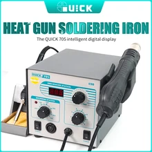 QUICK 705 hot gun soldering station 2in1 rework station Electric Soldering Iron BGA Rework Welding Station
QUICK 705 hot gun soldering station 2in1 rework station Electric Soldering Iron BGA Rework Welding Station