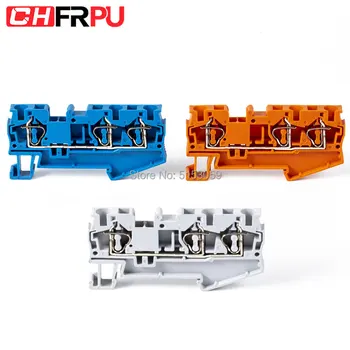 10Pcs ST4-TWIN Din Rail terminal block Three conductor spring cage terminal block,One in two out wire terminal block 
10Pcs ST4-TWIN Din Rail terminal block Three conductor spring cage terminal block,One in two out wire terminal block