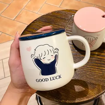 "Lucky Girl" Cute Beautiful Ceramic Mug with Lid Spoon Tea Milk Coffee Cups Home School Girls Kids Drinkware Gift
"Lucky Girl" Cute Beautiful Ceramic Mug with Lid Spoon Tea Milk Coffee Cups Home School Girls Kids Drinkware Gift