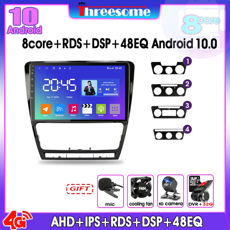 Android10.0 4G ENT WiFi DSP RDS Car Radio Multimidia Video Player Navigation GPS For SKODA Octavia 2 A5 2008-2013 Head Unit 2Din
Android10.0 4G ENT WiFi DSP RDS Car Radio Multimidia Video Player Navigation GPS For SKODA Octavia 2 A5 2008-2013 Head Unit 2Din
