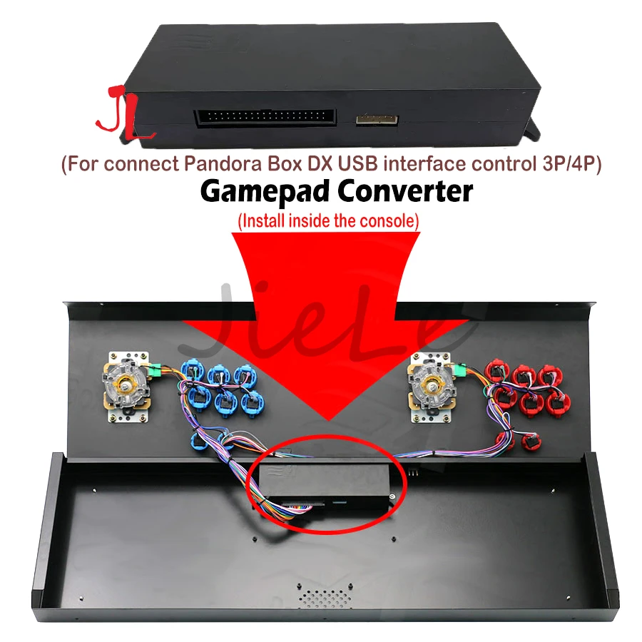 

Gamepad Converter Install Inside The Arcade Game Console for Connect Pandora Box DX EX Motherboard USB 3P / 4P Controller