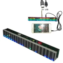 Black Stereo VU Meter Indicator USB 5V Or 12V Music Spectrum Analyzer 20 Segment LED Level Display With Audio Cable
Black Stereo VU Meter Indicator USB 5V Or 12V Music Spectrum Analyzer 20 Segment LED Level Display With Audio Cable