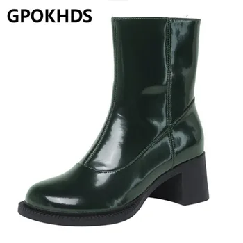 GPOKHDS 2021 women soft ankle boots Patent Leather zippers boots winter short plush round toe high heels women boots
GPOKHDS 2021 women soft ankle boots Patent Leather zippers boots winter short plush round toe high heels women boots