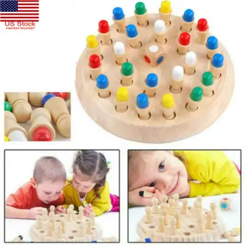 Wooden Memory Match Stick Chess Game Children Kids Puzzle Educational Toys USA
Wooden Memory Match Stick Chess Game Children Kids Puzzle Educational Toys USA