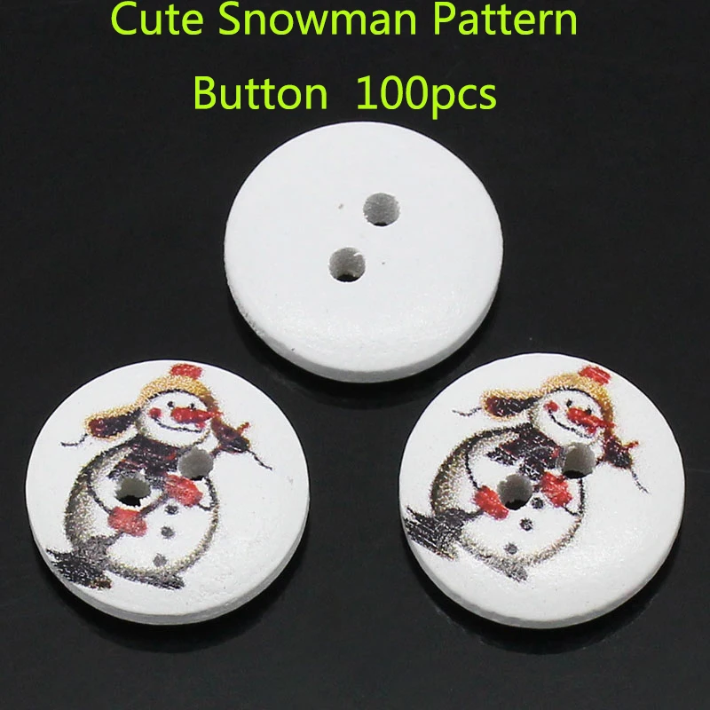 100PCs Christmas Wood Round Buttons Sewing Scrapbooking Snowman Print DIY Handmake Home Sewing Acccessories Clothing Decoration
100PCs Christmas Wood Round Buttons Sewing Scrapbooking Snowman Print DIY Handmake Home Sewing Acccessories Clothing Decoration