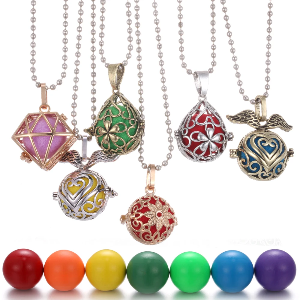 Mexico Chime Music Heart Flower Aromatherapy Necklace Vintage Pregnancy Necklace Aroma Essential Oil Diffuser Lockets Pendant
Mexico Chime Music Heart Flower Aromatherapy Necklace Vintage Pregnancy Necklace Aroma Essential Oil Diffuser Lockets Pendant