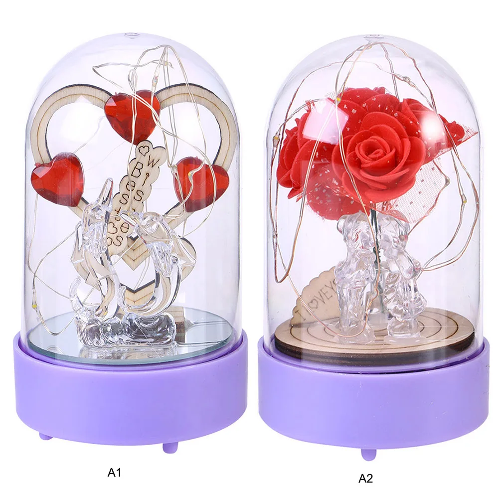 Artificial Silk Rose Flower with LED Glass Dome Lampshade Light Night Mother's Day Valentine's Day Thanksgiving Decoratation N14
Artificial Silk Rose Flower with LED Glass Dome Lampshade Light Night Mother's Day Valentine's Day Thanksgiving Decoratation N14